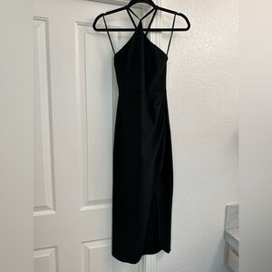 Petal & Pup Black Midi Dress